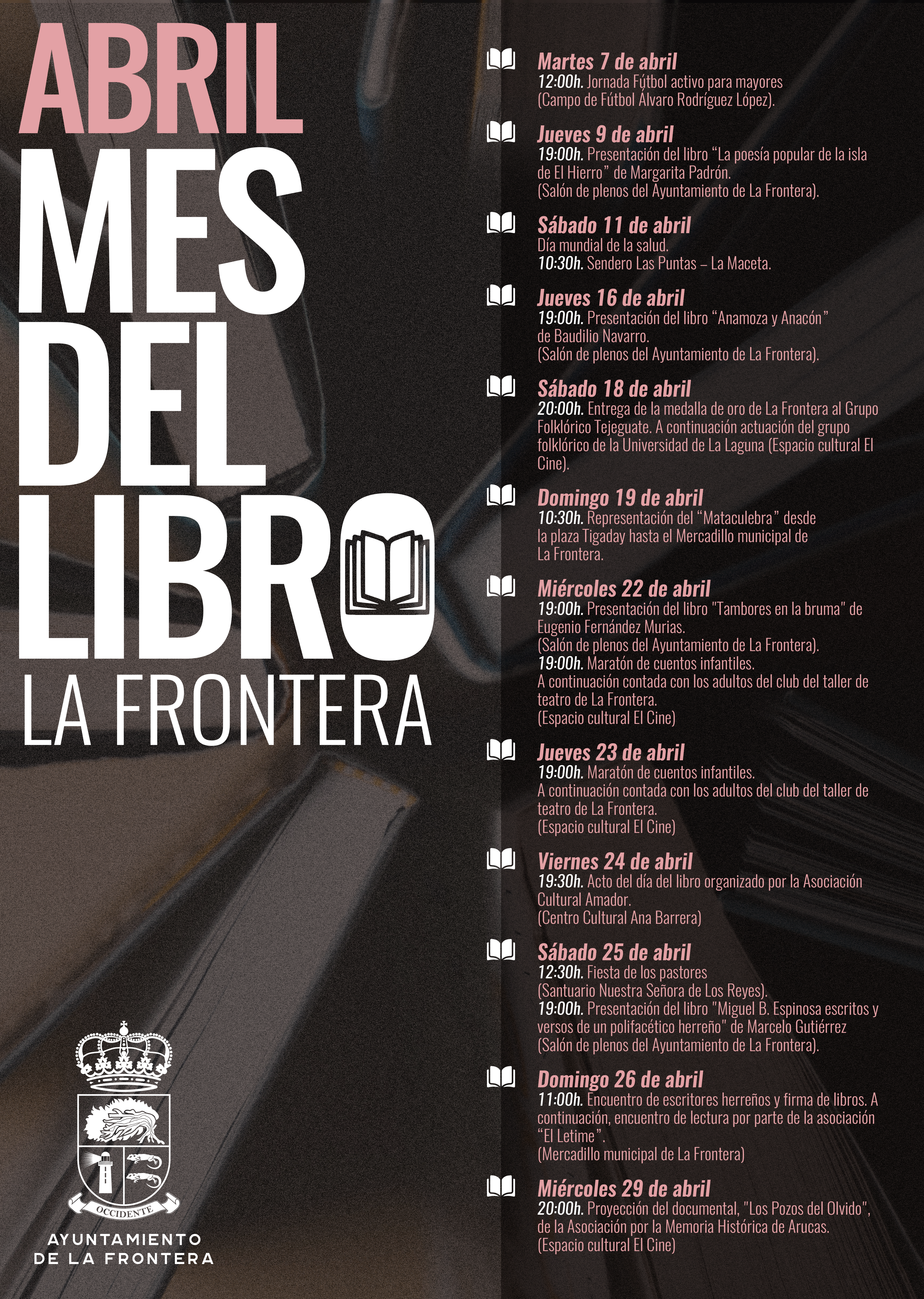La Frontera celebra el Día del Libro con un mes de actividades culturales abiertas a toda la ciudadanía